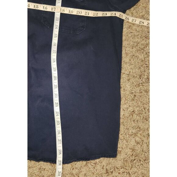 M2 Faded Glory Originals navy button-down casual/work/hiking shirt long sleeves - Picture 7 of 7